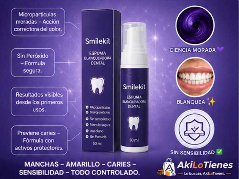 SMILEKIT™ Neutraliza el Amarillo y Recupera el Brillo Natral de tu Sonrisa