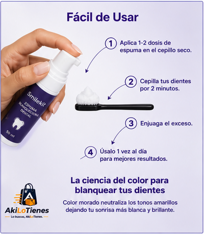 SMILEKIT™ Neutraliza el Amarillo y Recupera el Brillo Natral de tu Sonrisa